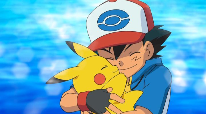  Ash Ketchum junto a Pikachu