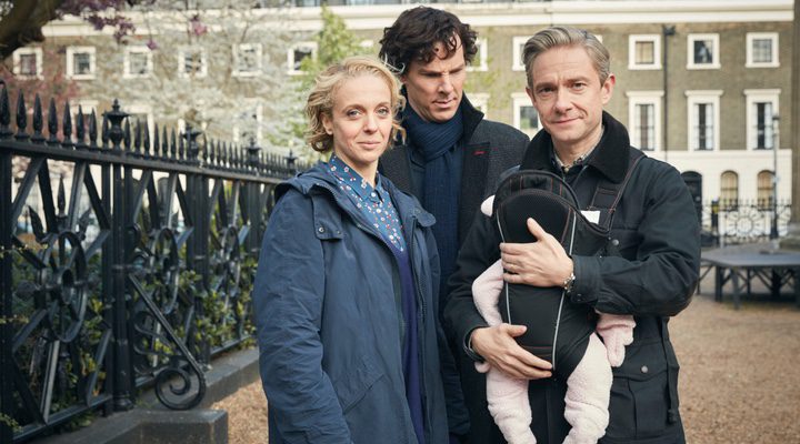 Mary, Sherlock y John Watson en la cuarta temporada de 'Sherlock'