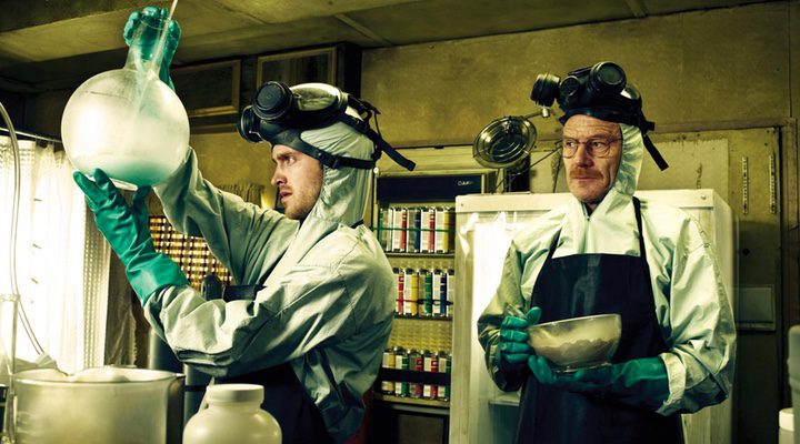  Jesse Pinkman y Walter White cocinando meta en 'Breaking Bad'