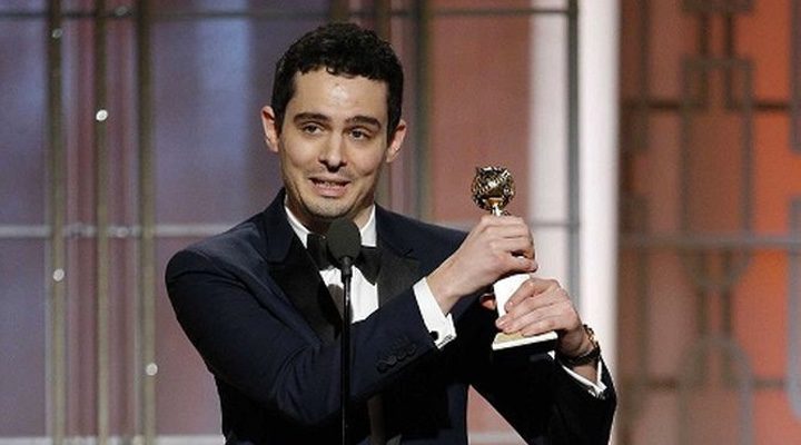  Damien Chazelle agradeciendo el Globo de Oro a Mejor director por 'La ciudad de las estrellas: La La Land'