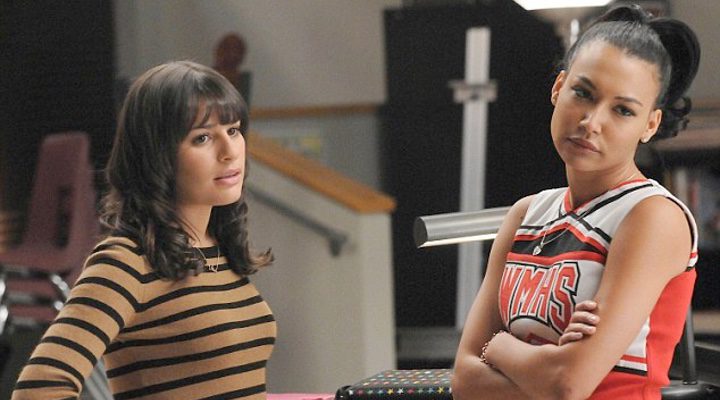  Naya Rivera y Lea Michele en 'Glee'