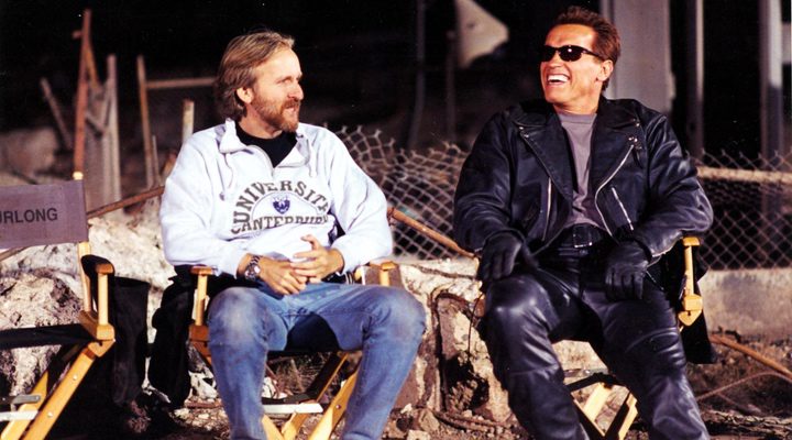 James Cameron y Arnold Schwarzenegger en 'Terminator'