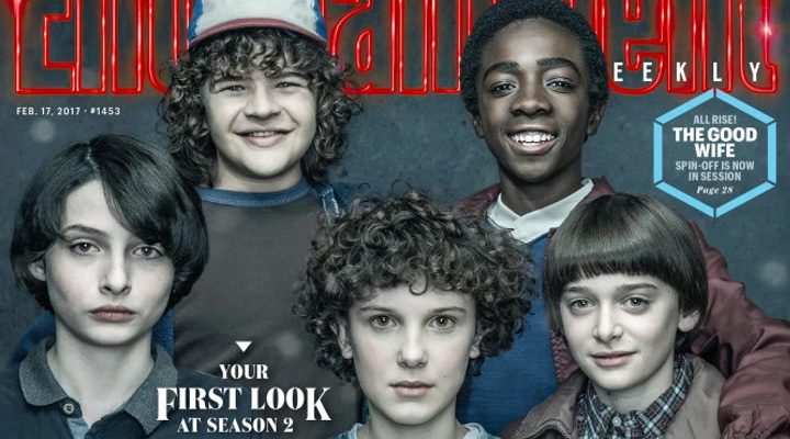  Portada de Entertainment Weekly con los niños protagonistas de 'Stranger Things'