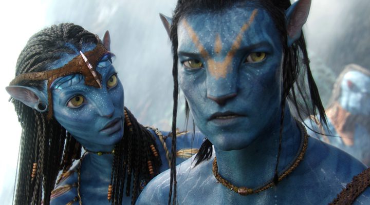 Zoe Saldana y Sam Worthington en 'Avatar'