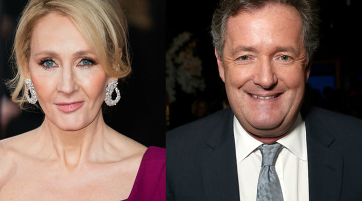 'J.K.Rowling y Piers Morgan'