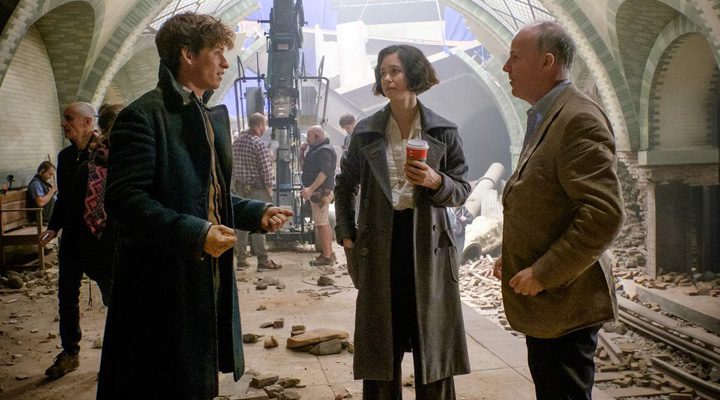 Eddie Redmayne, Katherine Waterson y David Yates