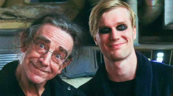 Peter Mayhew y Joonas Suotamo