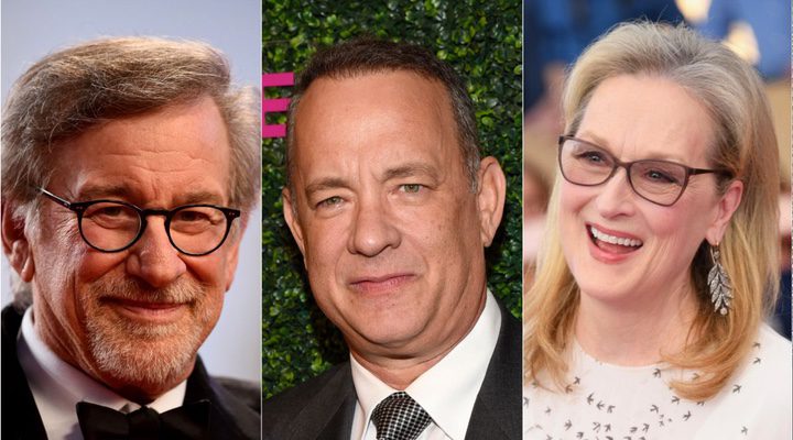  Steven Spielberg, Tom Hanks y Meryl Streep