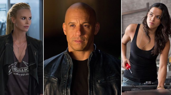  Charlize Theron, Vin Diesel y Michelle Rodriguez en 'Fast & Furious'