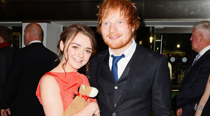 Maisie Williams y Ed Sheeran