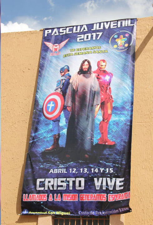 Cartel religioso  de los Los Vengadores