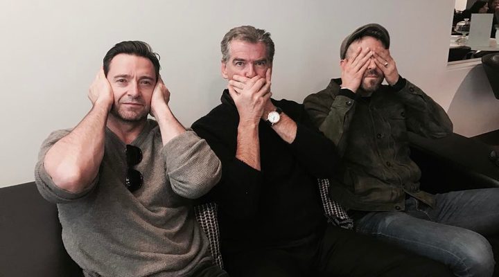 Hugh Jackman, Pierce Brosnan y Ryan Reynolds