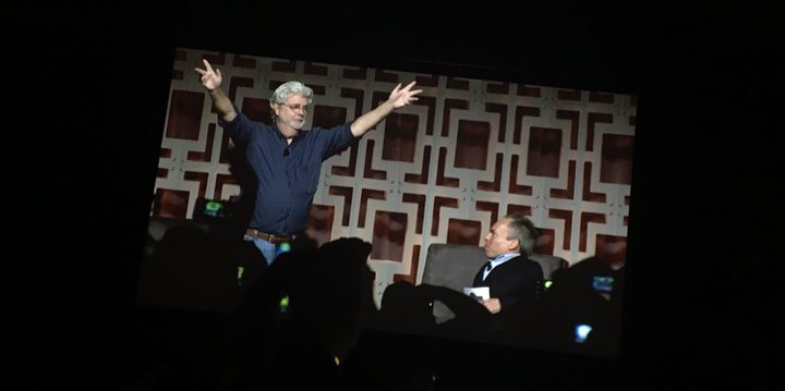  George Lucas aparece por sorpresa en el panel del 40 aniversario de 'Star Wars'