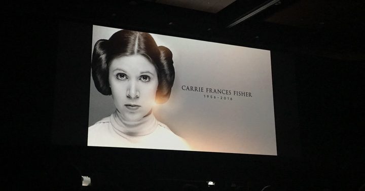  El emotivo homenaje a Carrie Fisher