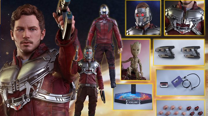  La figura de acción de Star-Lord con todos sus accesorios