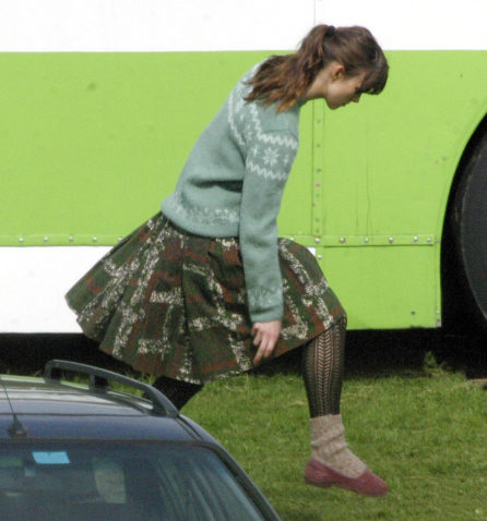 Keira Knightley en el set de 'Never let me go'