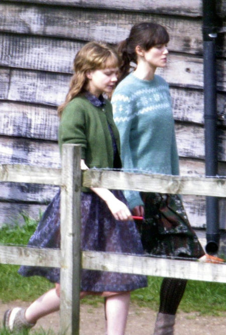 Keira Knightley en el set de 'Never let me go'