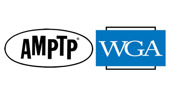  Logos de la WGA y la AMPTP