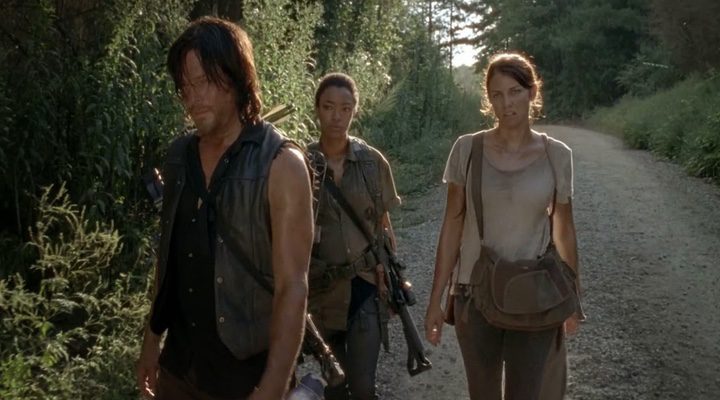  Daryl, Maggie y Sasha en la serie 'The Walking Dead' 