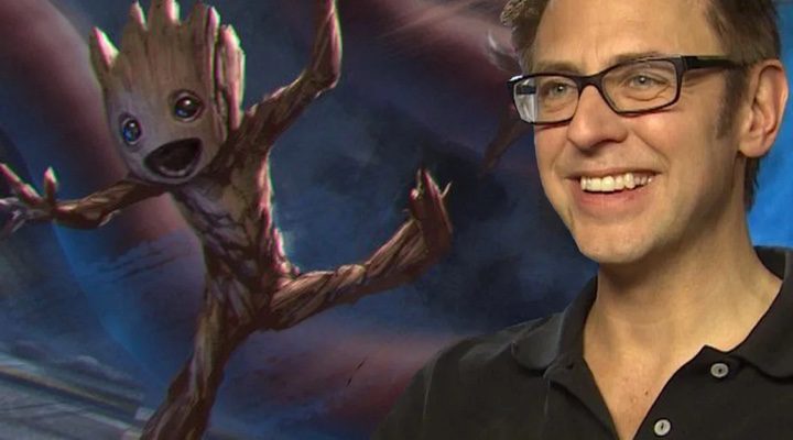 James Gunn con Baby Groot