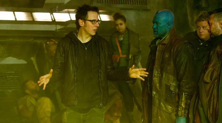  James Gunn dirigiendo en 'guardianes de la Galaxia'