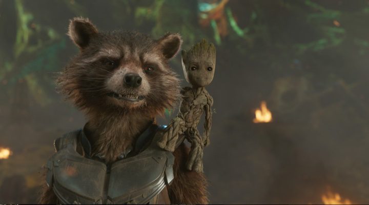  Rocket y Baby Groot forman parte de los efectos visuales realizados por ordenador.