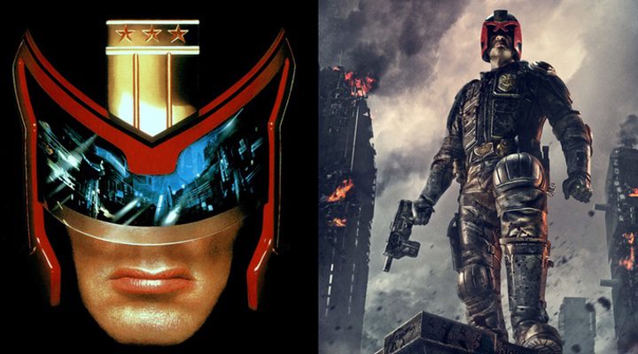  Stallone en 'Juez Dredd' y Karl Urban en 'Dredd' 