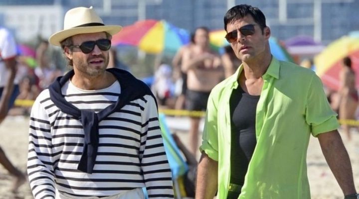  Edgard Ramirez y Ricky Martin en set de 'American Crime Story'