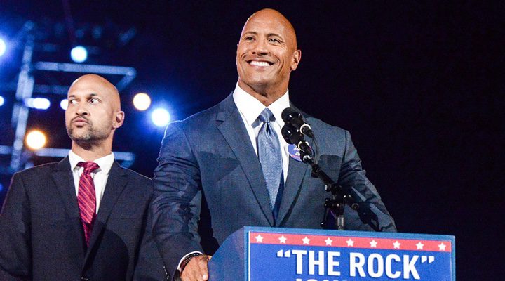 Dwayne Johnson durante un acto de promoción. 