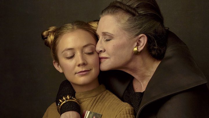  Billie Lourd y Carrie Fisher en 'Los Últimos Jedi'