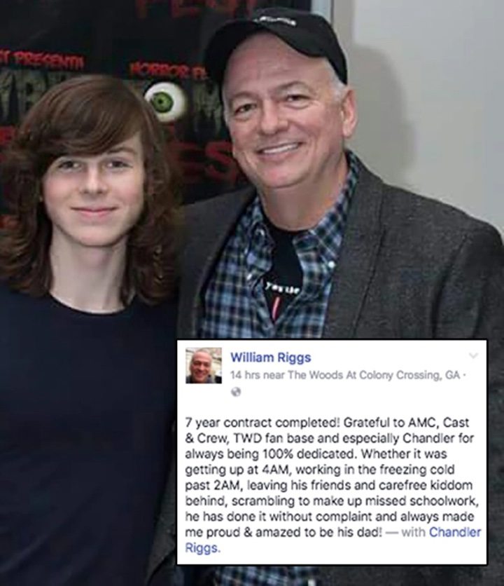  Publicación del padre de Chandler Riggs