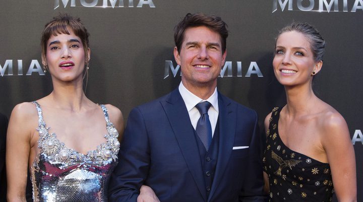 Sofia Boutella, Tom Cruise y Annabelle Wallis durante la presentación de la premiere en España