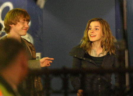 En el set de 'Harry Potter y las reliquias de la muerte'