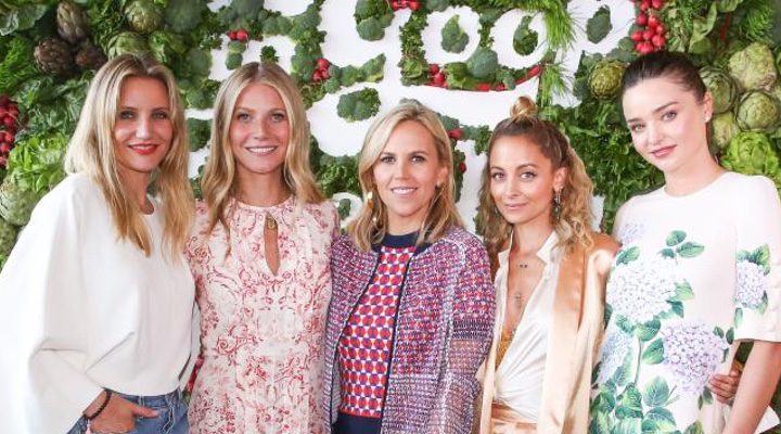  Evento al que asistieron Paltrow, Diaz, Tory Burch, Miranda Kerr y Nicole Richie. 