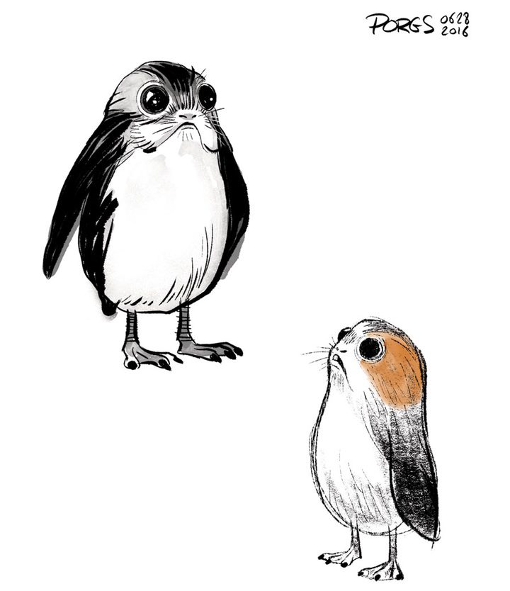 Boceto de los Porg