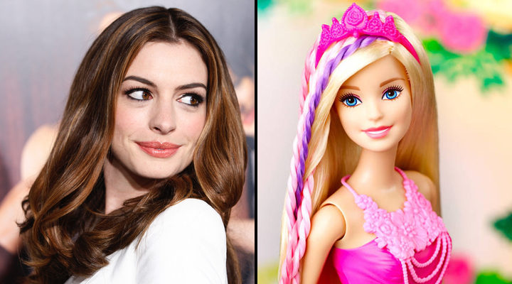 Anne Hathaway y Barbie