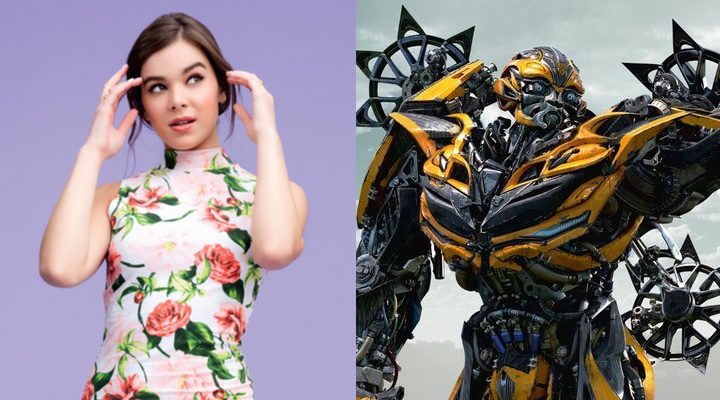 Hailee Steinfeld y autobot amarillo