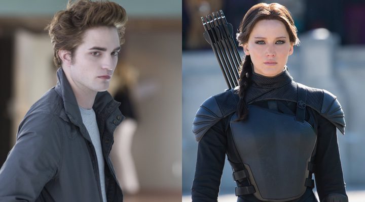 Robert Pattinson en 'Crepúsculo' y Jennifer Lawrence en 'Los Juegos del Hambre'