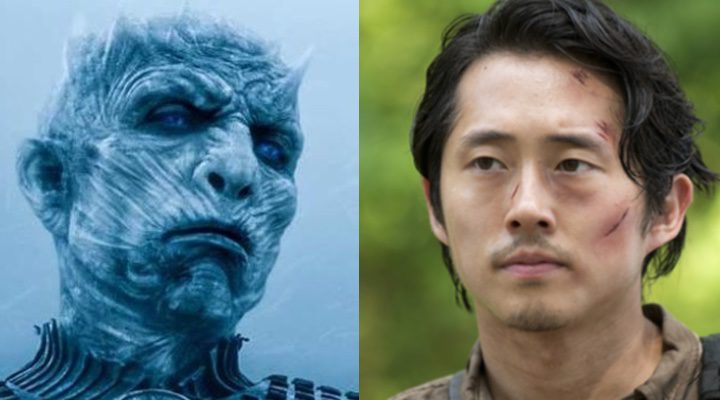 El Rey de la Noche, de 'Juego de Tronos', y Steven Yeun en 'The Walking Dead'