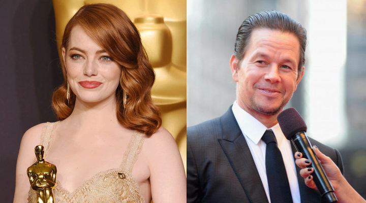 Emma Stone y Mark Wahlberg