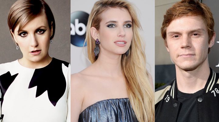 Lena Dunham Emma Roberts Evan Peters