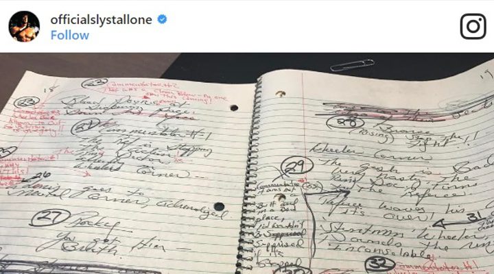 El guion de 'Creed 2', de puño y letra de Sylvester Stallone