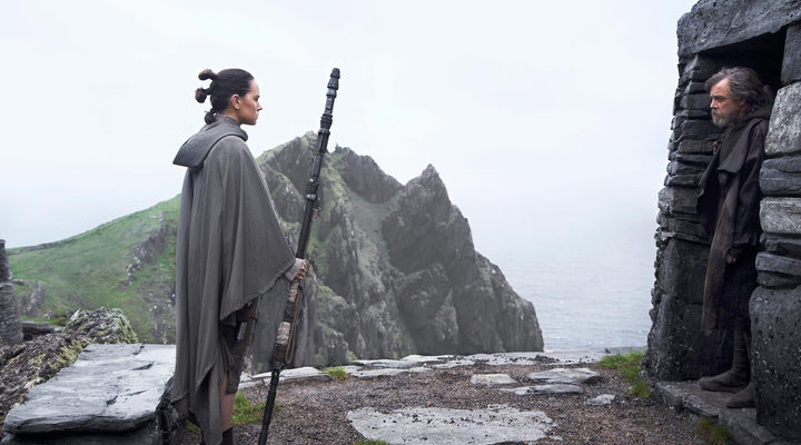 Rey y Luke Skywalker en 'Star Wars: Los últimos Jedi'