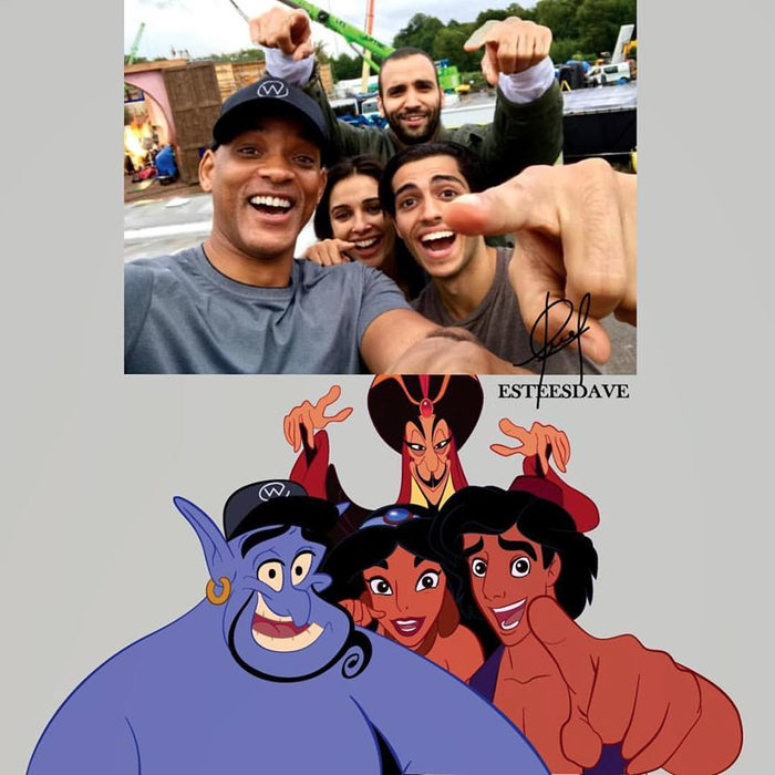 Protagonistas de 'Aladdin' en su versión animada