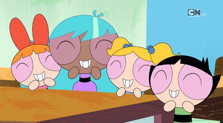 Blossom, Bubble, Buttercup y Bliss en 'Las Supernenas'