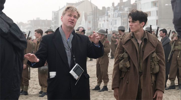 Christopher Nolan durante el rodaje de 'Dunkerque'