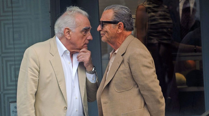 Robert De Niro y Martin Scorsese en el rodaje de 'The Irishman'