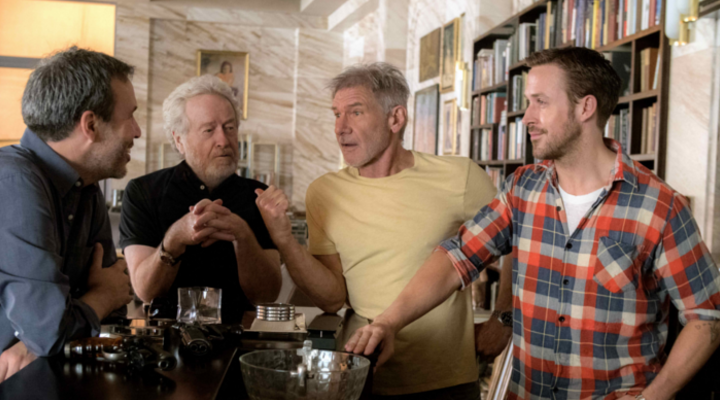  Denis Villeneuve, Ridley Scott, Harrison Ford y Ryan Gosling