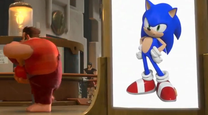 Sonic en '¡Rompe Ralph!'