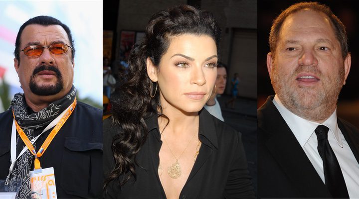 La protagonista de 'The Good Wife' ha hablado sobre sus encuentros con Harvey Weinstein y Steven Seagal'